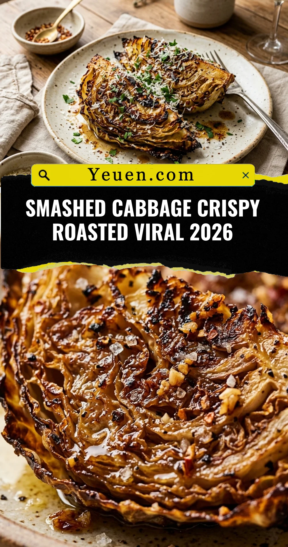 Smashed Cabbage Crispy Roasted Viral 2026