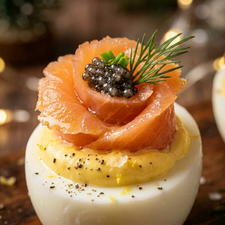 Smoked Salmon Deviled Eggs Fancy Christmas