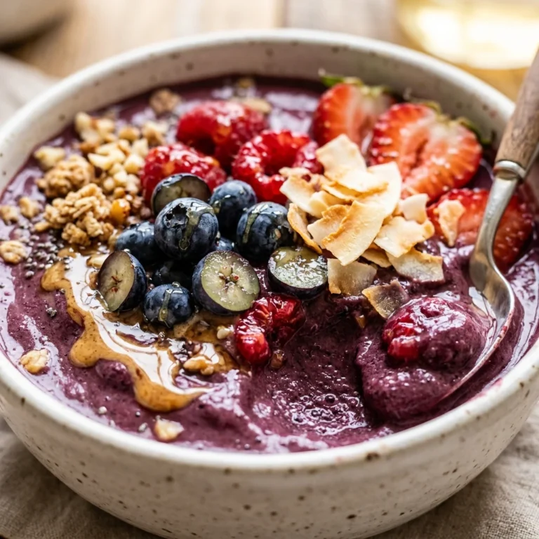 Smoothie Bowl Acai Thick Creamy Easy Breakfast Bowl High Protein