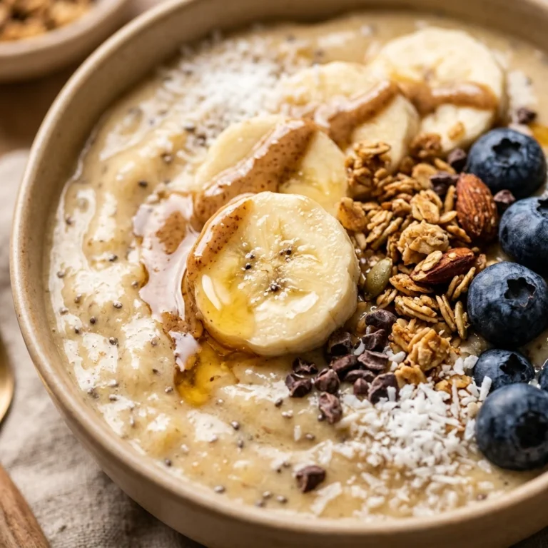 Smoothie Bowl Banana Thick Creamy Easy Breakfast Bowl High Protein