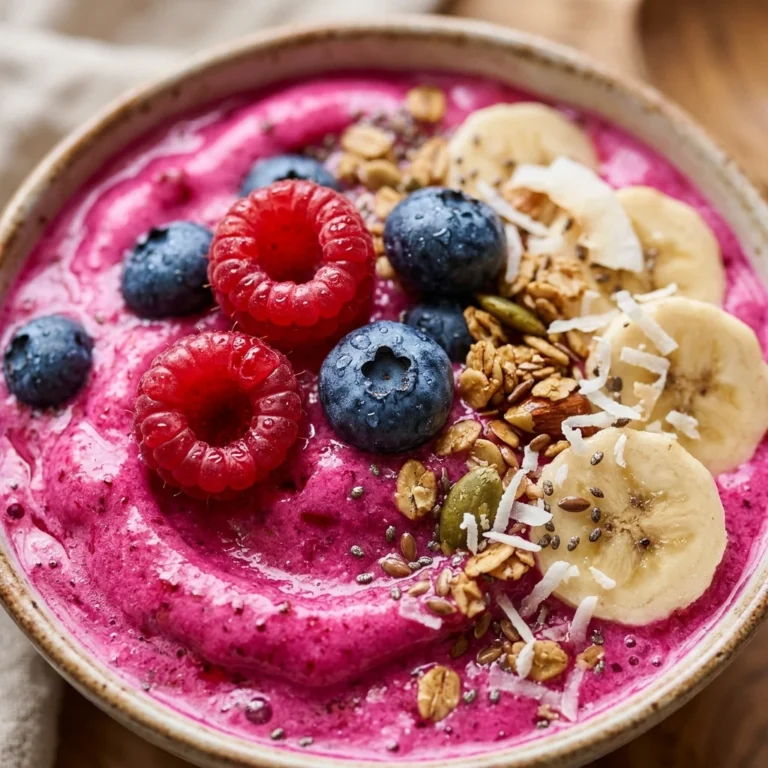Smoothie Bowl Pitaya Thick Creamy Easy Breakfast Bowl High Protein
