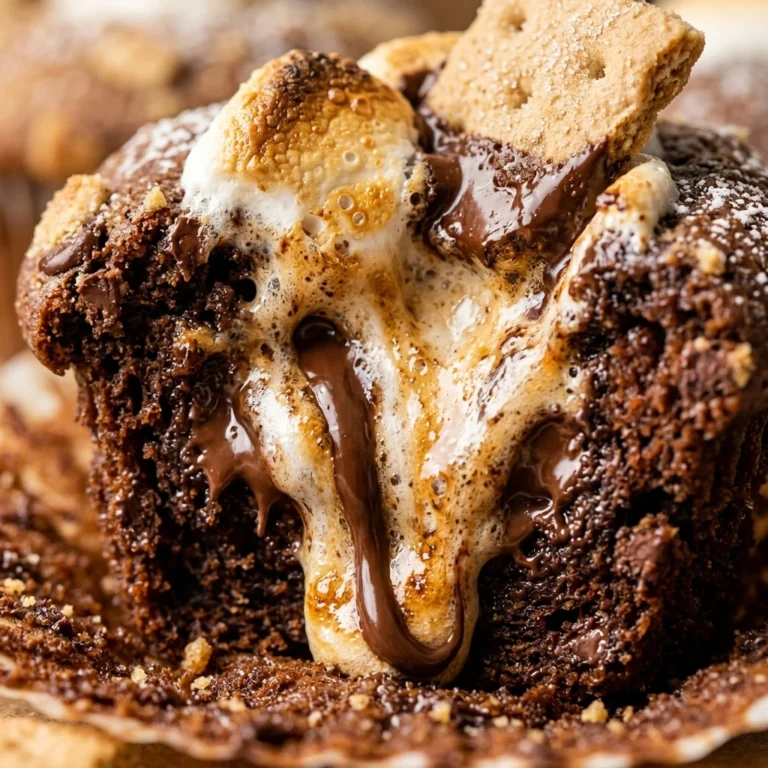 S'mores Muffins With Marshmallow Center Gooey