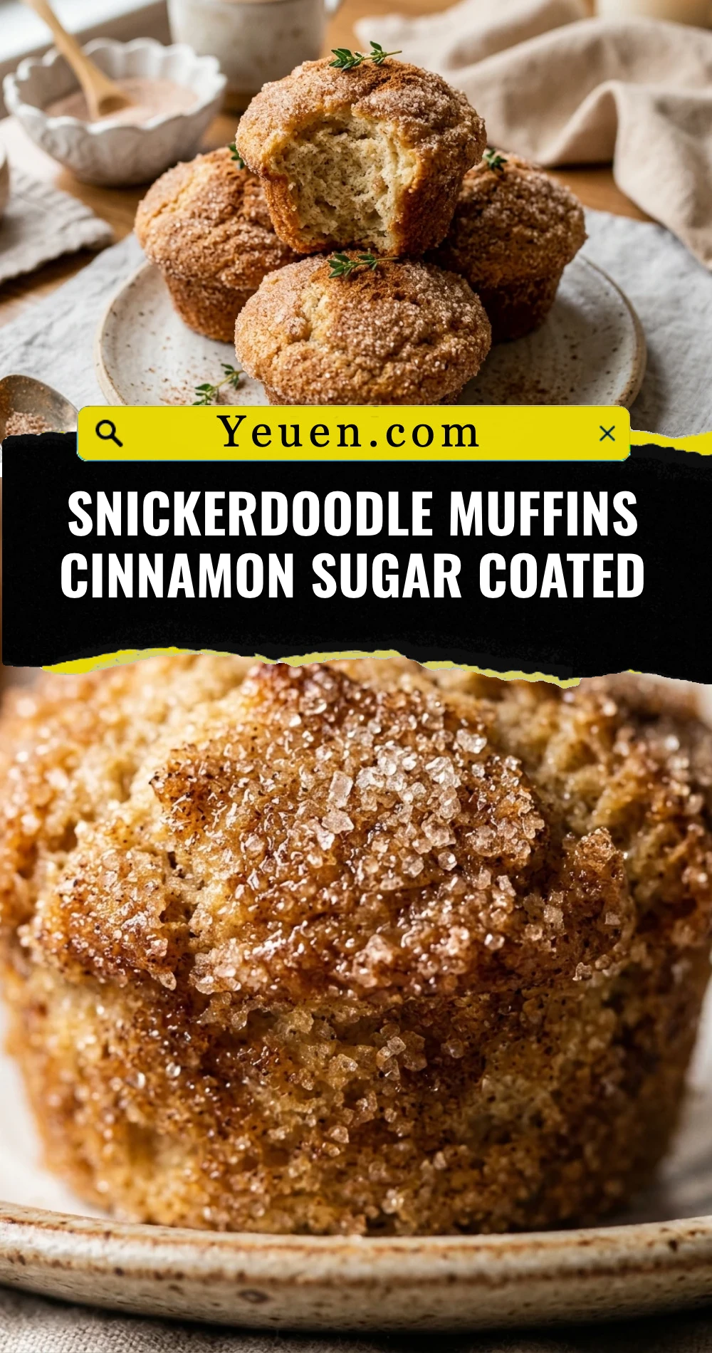 Snickerdoodle Muffins Cinnamon Sugar Coated