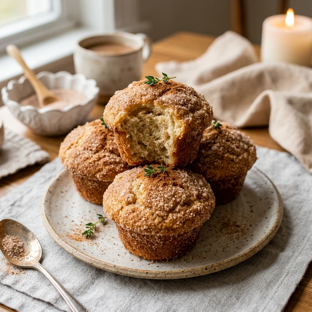 Snickerdoodle Muffins Cinnamon Sugar Coated