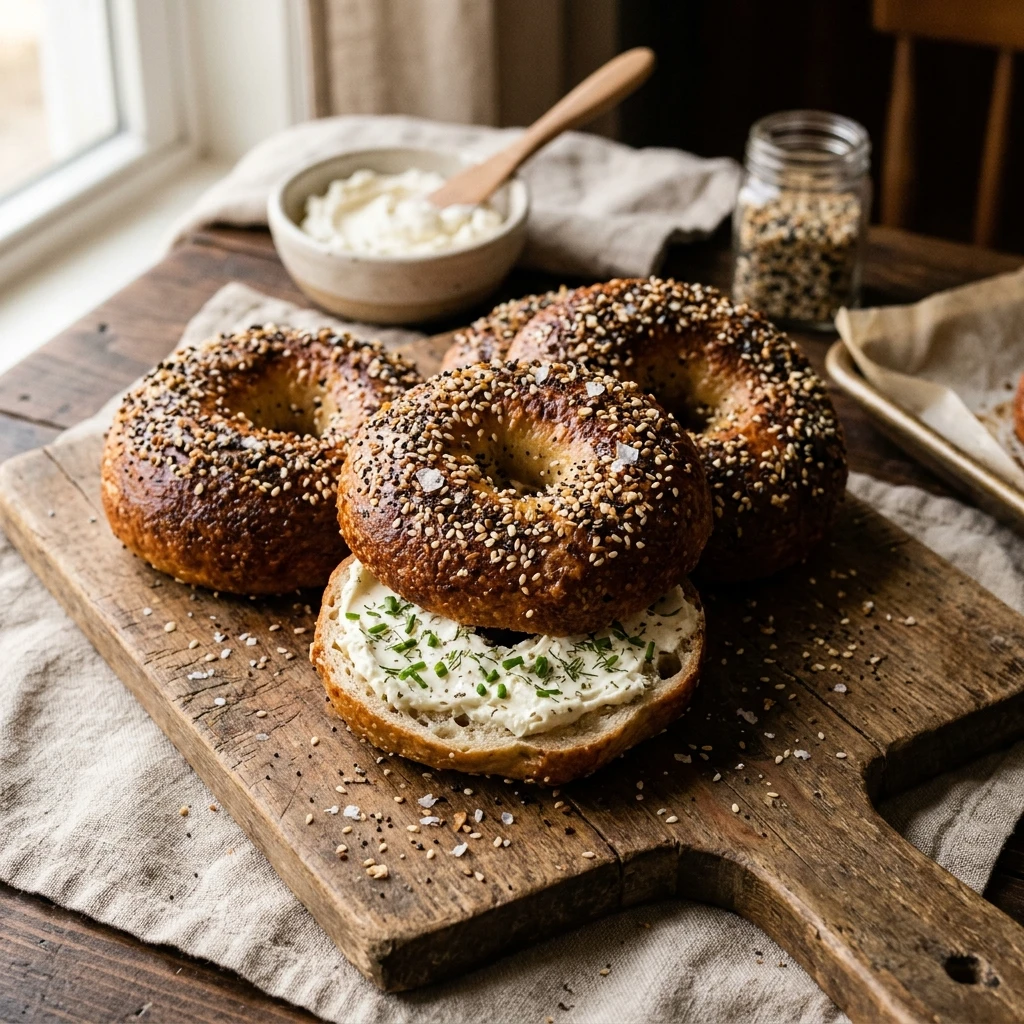 Sourdough Bagels Bread Easy Homemade Beginner Artisan