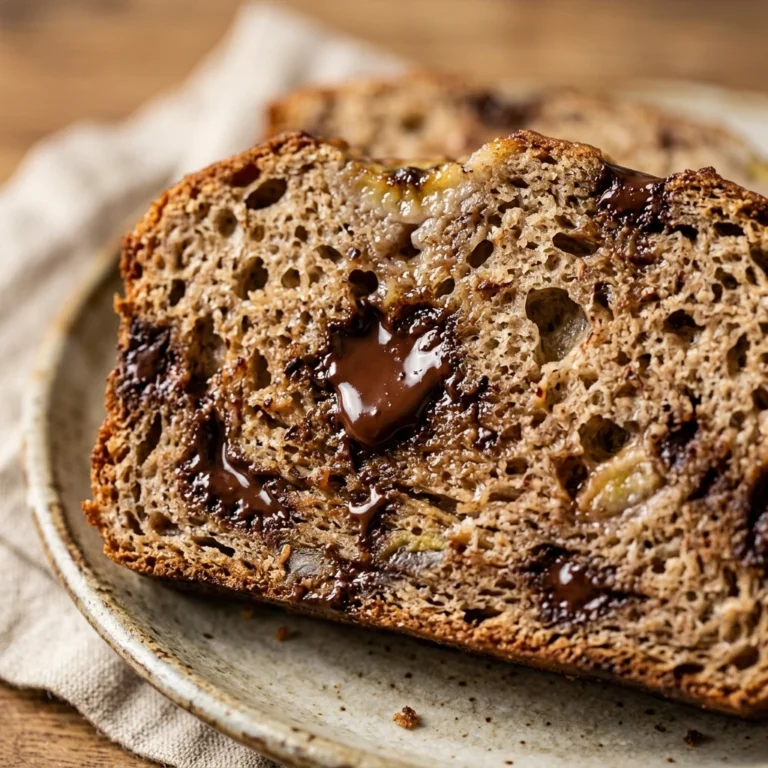 Sourdough Discard Banana Bread With Chocolate Chips Easy