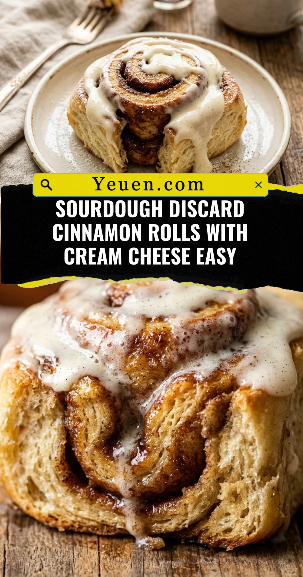 Sourdough Discard Cinnamon Rolls With Cream Cheese Easy