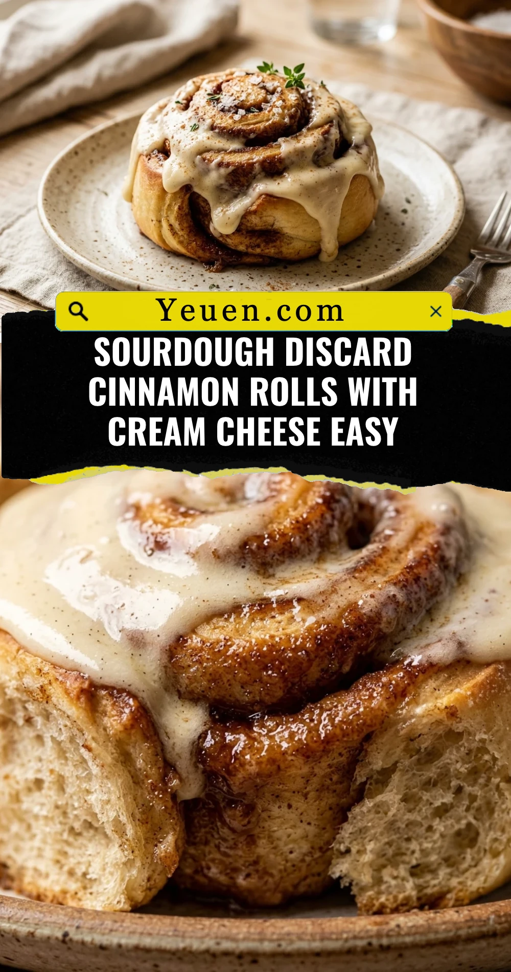 Sourdough Discard Cinnamon Rolls With Cream Cheese Easy