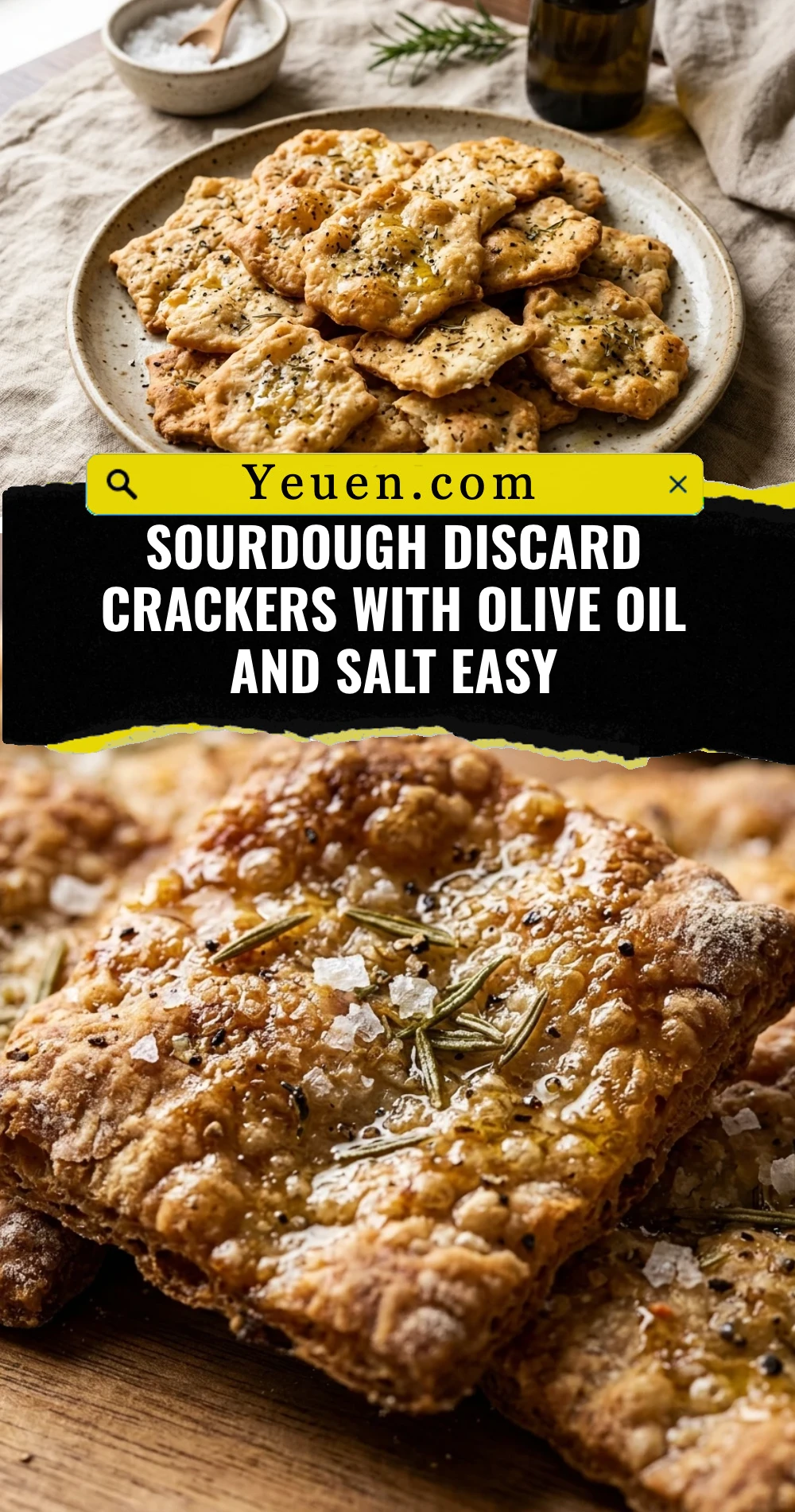 Sourdough Discard Crackers With Olive Oil And Salt Easy