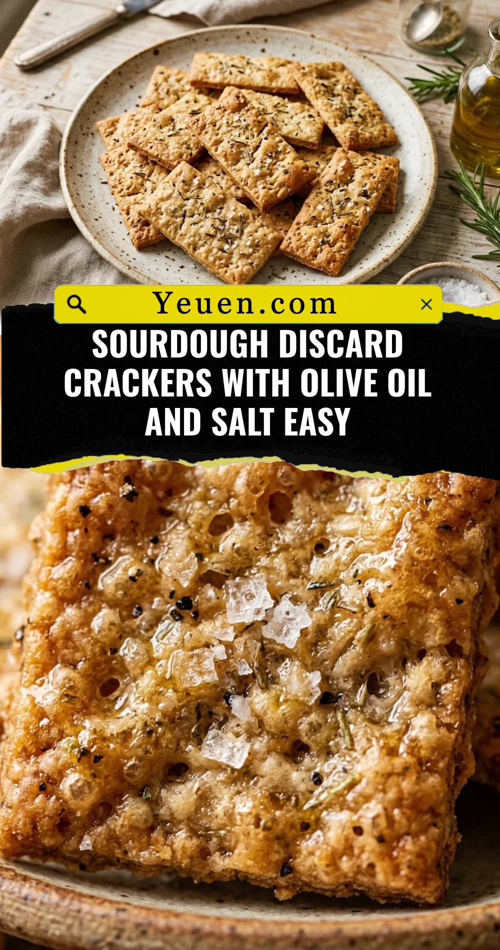 Sourdough Discard Crackers With Olive Oil And Salt Easy