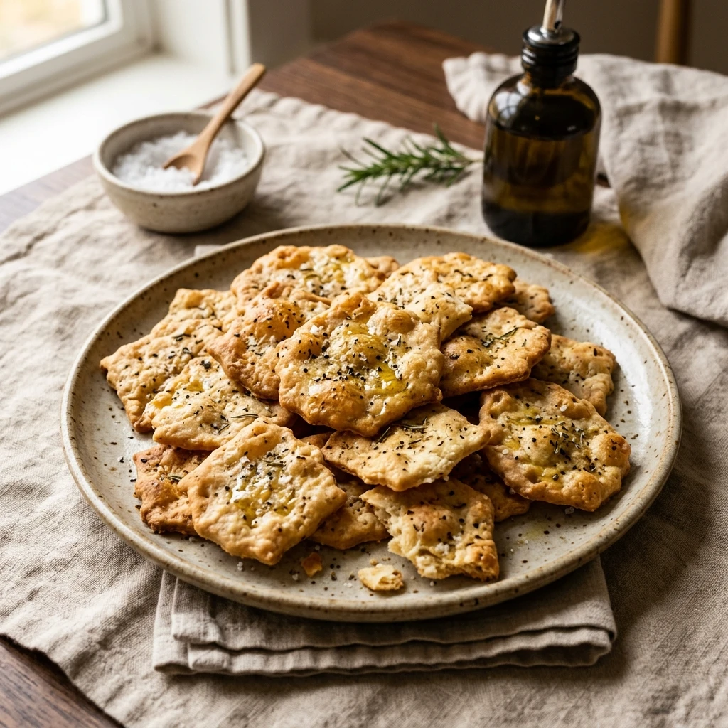 Sourdough Discard Crackers With Olive Oil And Salt Easy