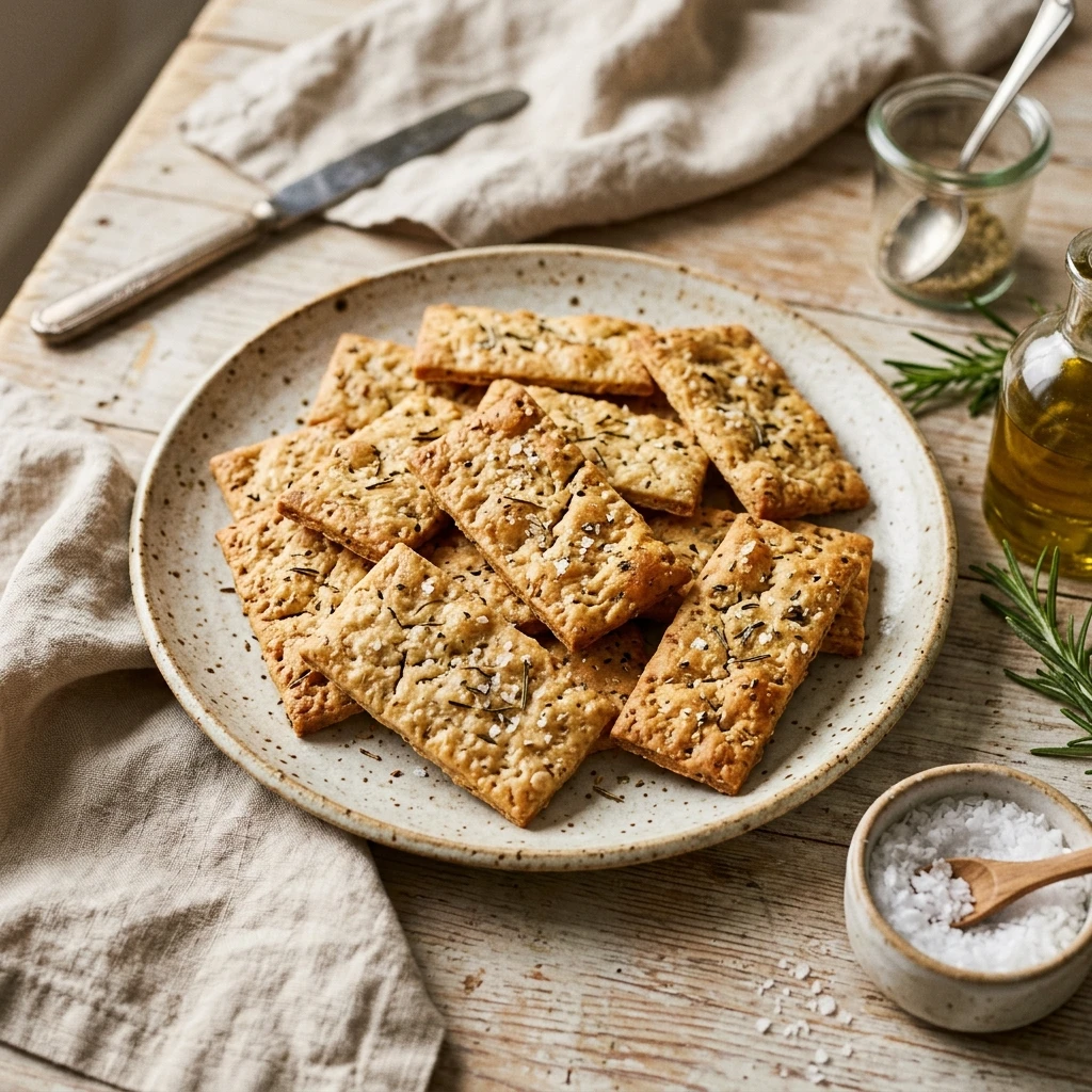Sourdough Discard Crackers With Olive Oil And Salt Easy
