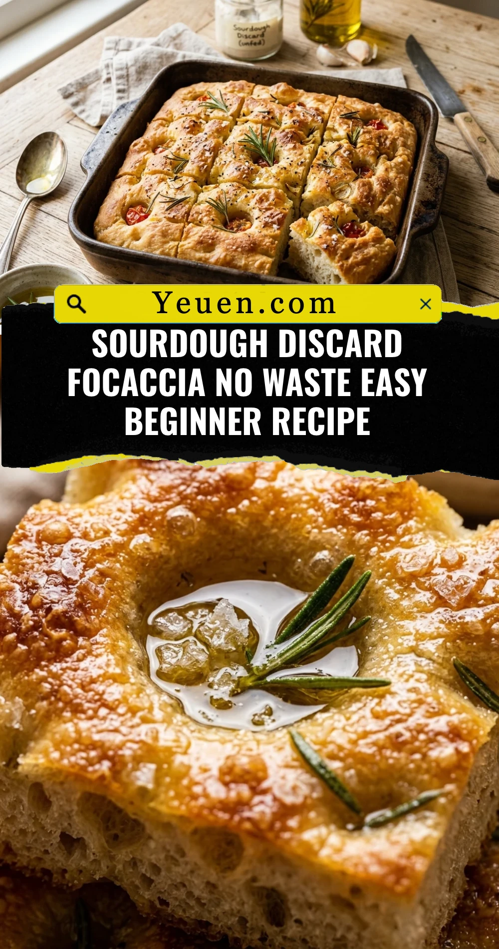 Sourdough Discard Focaccia No Waste Easy Beginner Recipe