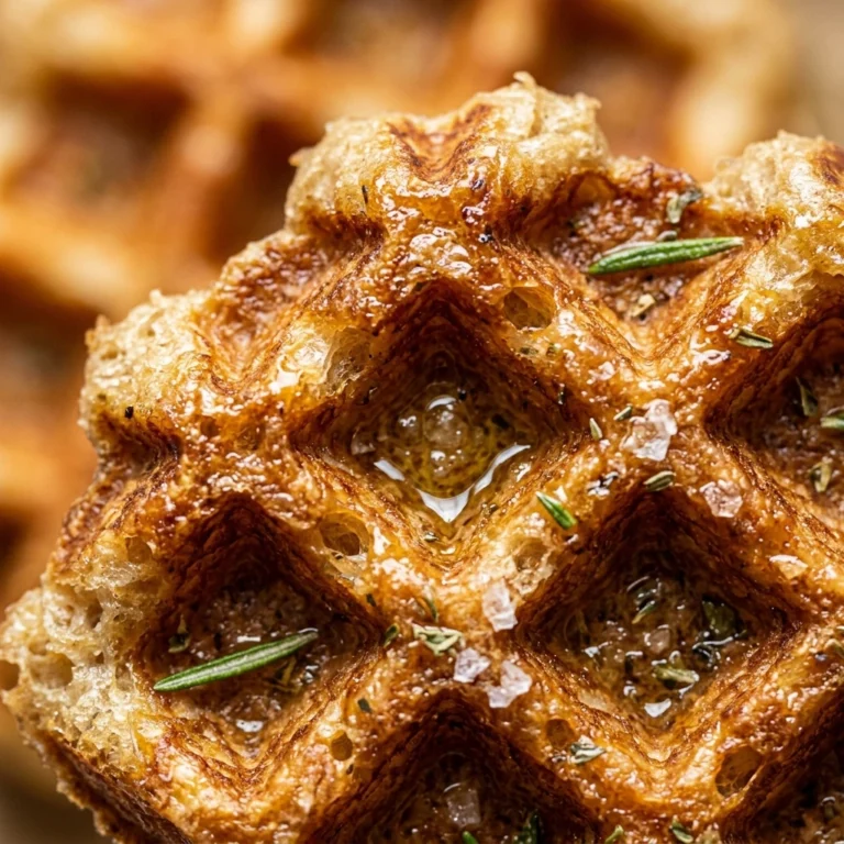 Sourdough Discard Focaccia Waffles Easy