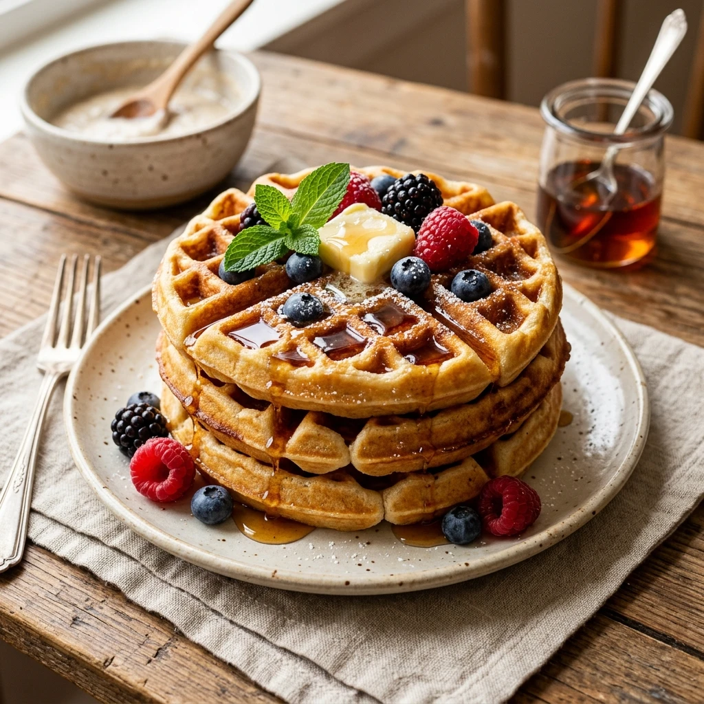 Sourdough Discard Waffles With Sourdough Starter Easy