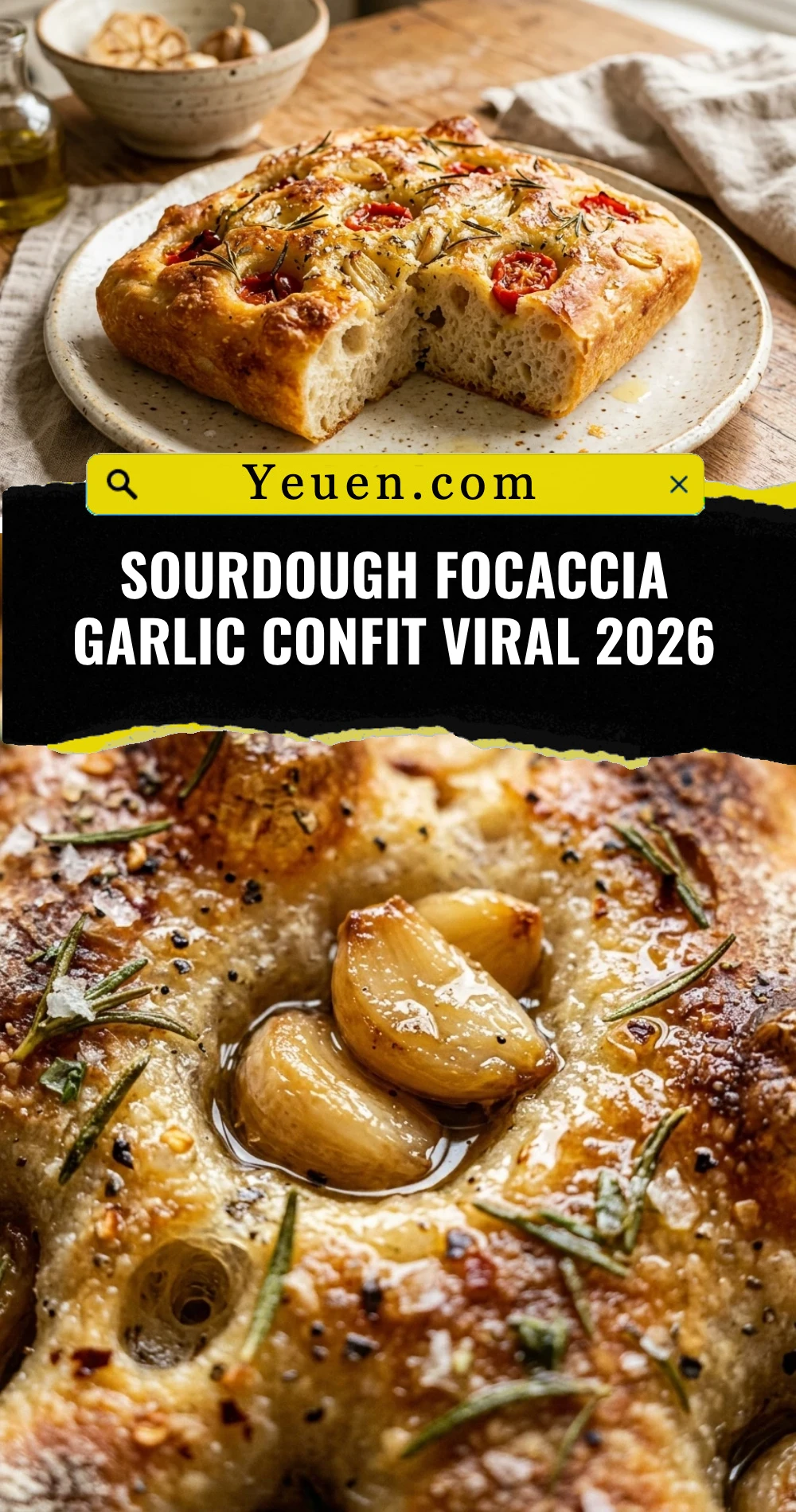 Sourdough Focaccia Garlic Confit Viral 2026