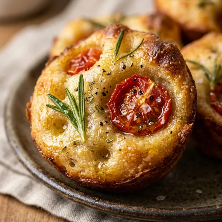 Sourdough Focaccia Muffin Tin Bites