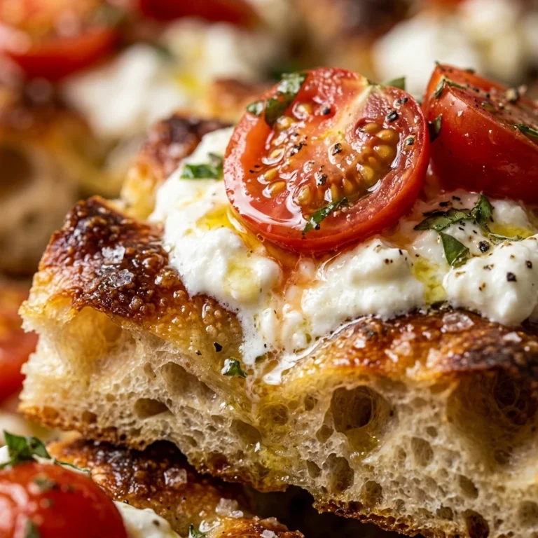 Sourdough Focaccia With Burrata And Tomatoes