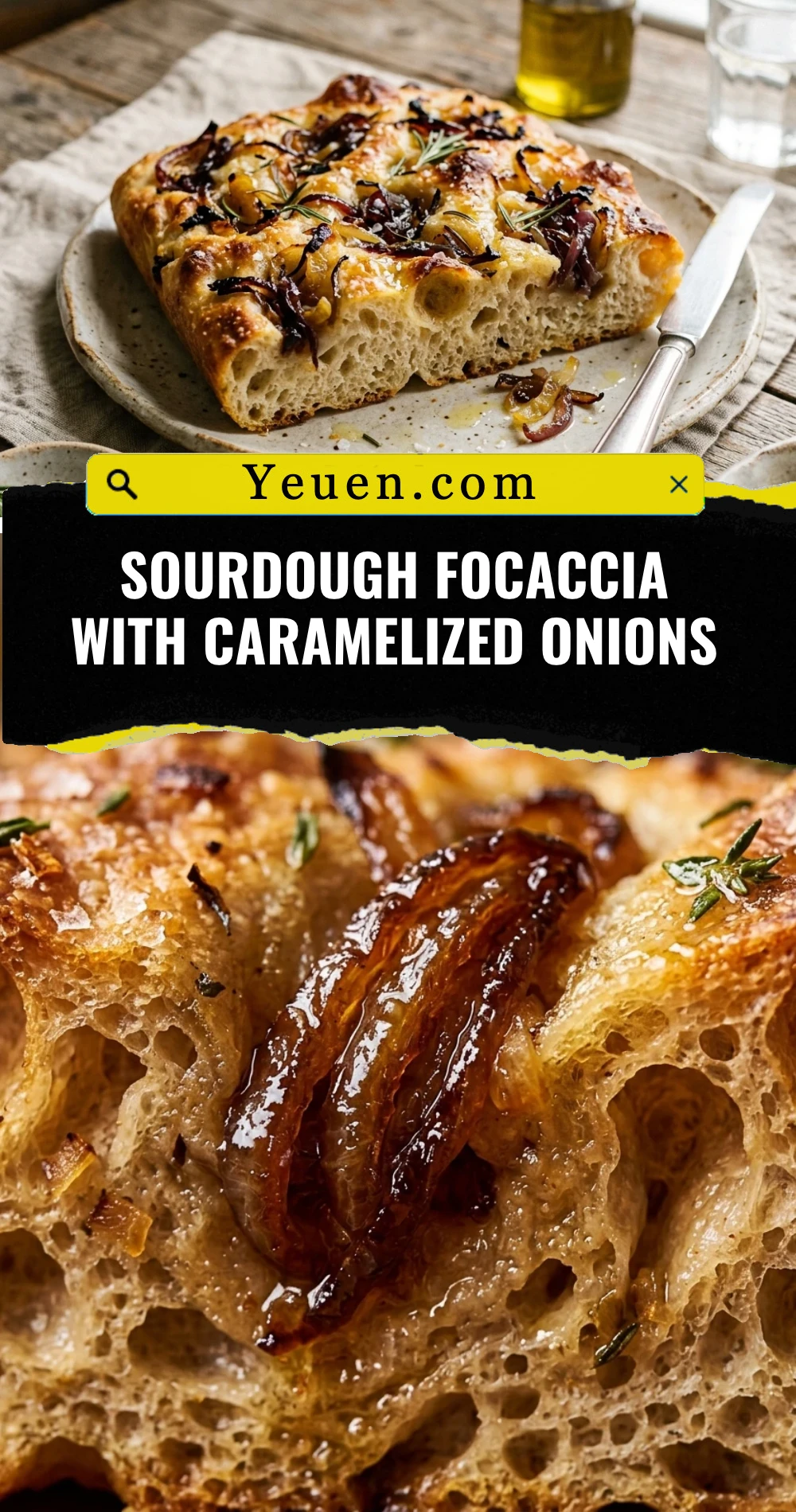 Sourdough Focaccia With Caramelized Onions