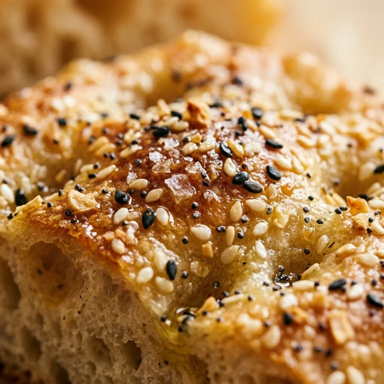 Sourdough Focaccia With Everything Bagel Seasoning