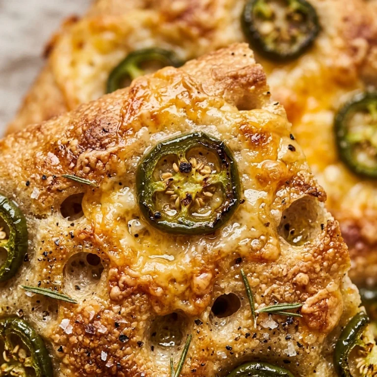Sourdough Focaccia With Jalapeno Cheddar