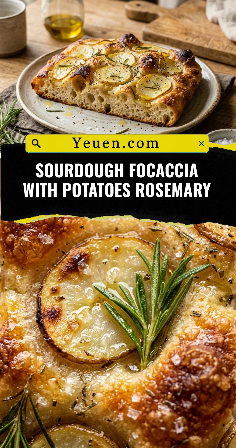 Sourdough Focaccia With Potatoes Rosemary