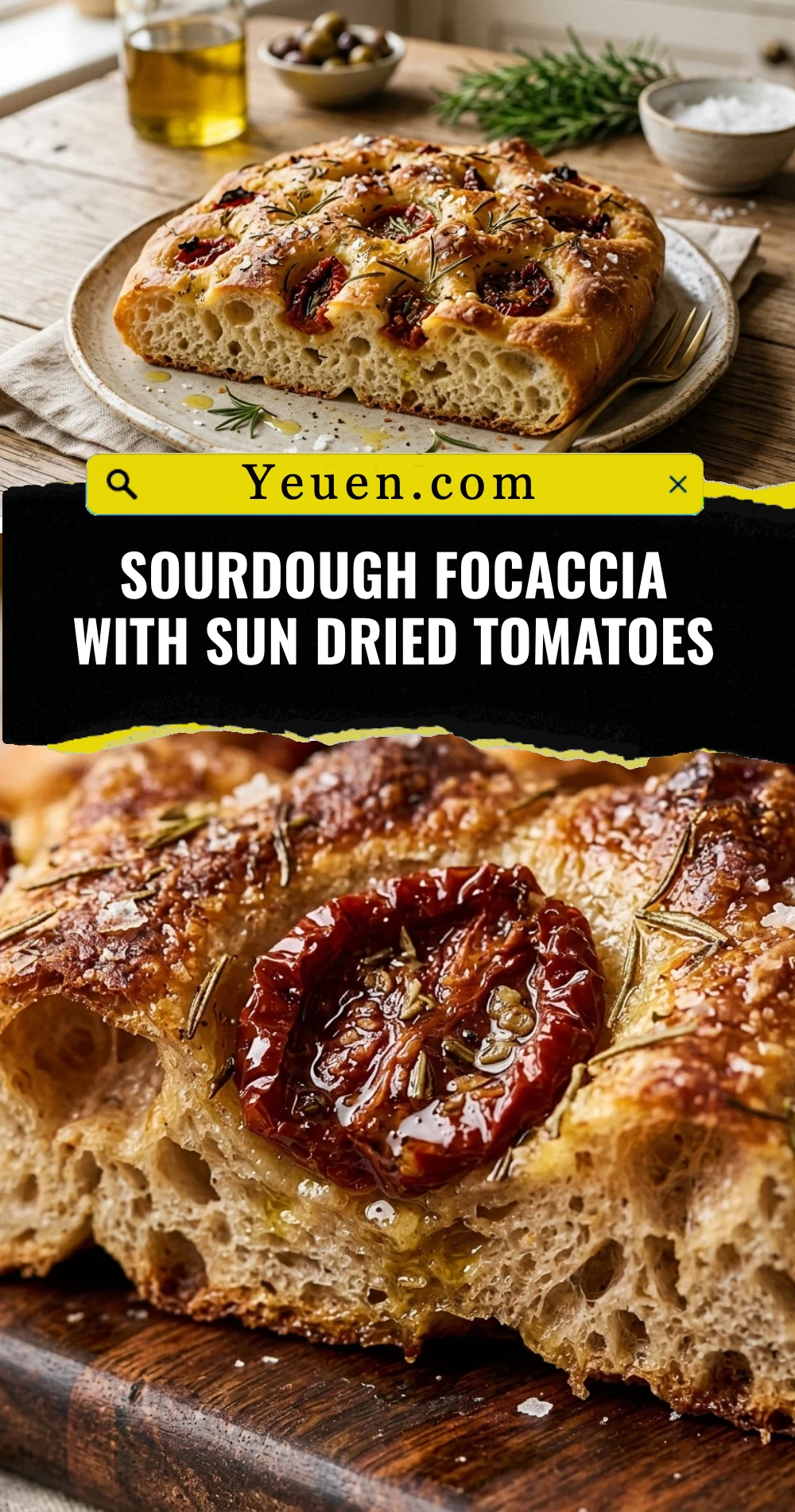 Sourdough Focaccia With Sun Dried Tomatoes