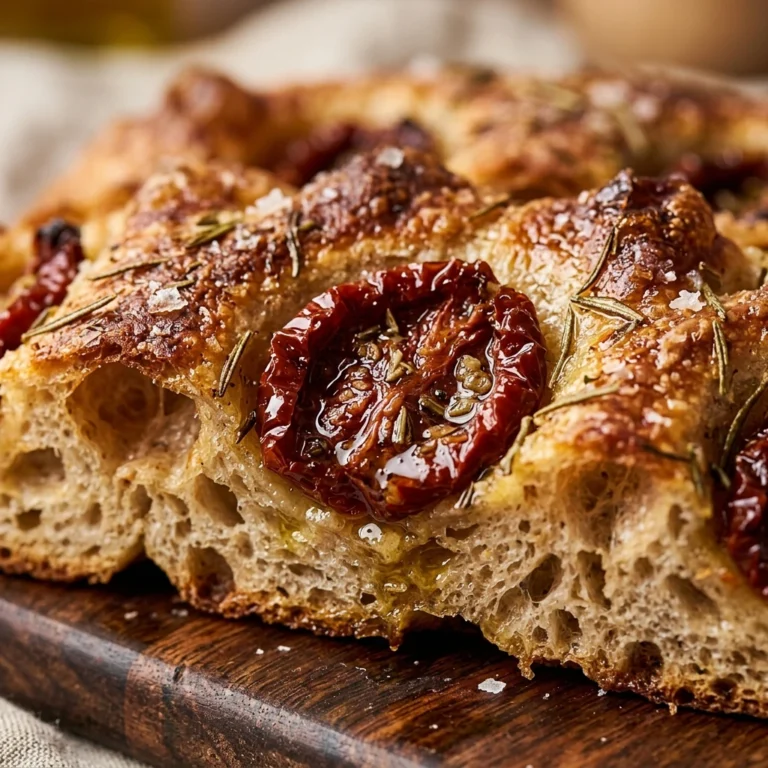 Sourdough Focaccia With Sun Dried Tomatoes