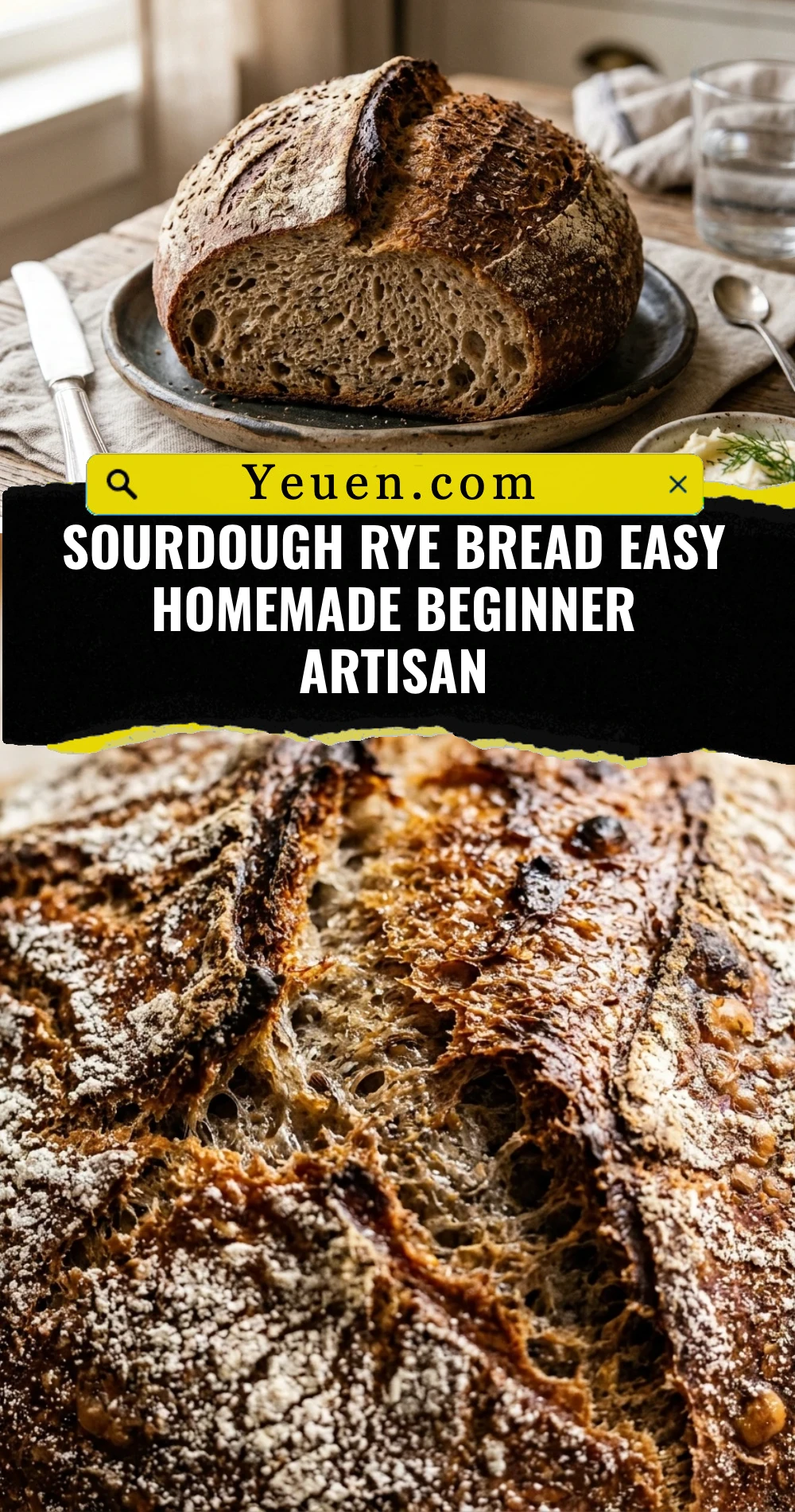 Sourdough Rye Bread Easy Homemade Beginner Artisan