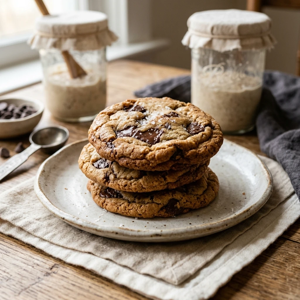 Sourdough Starter Discard Cookies With Chocolate Chips No Waste