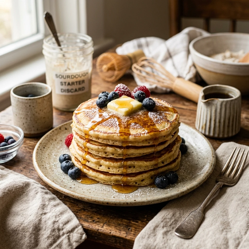 Sourdough Starter Discard Pancakes Easy No Waste Beginner