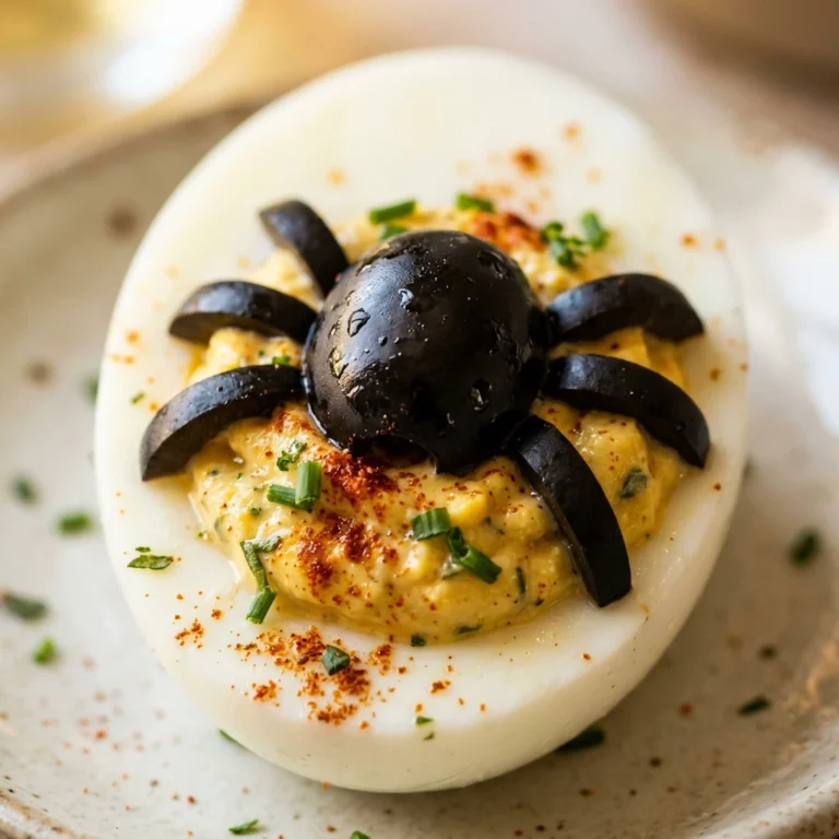 Spider Deviled Eggs - High Protein Spooky Dinner