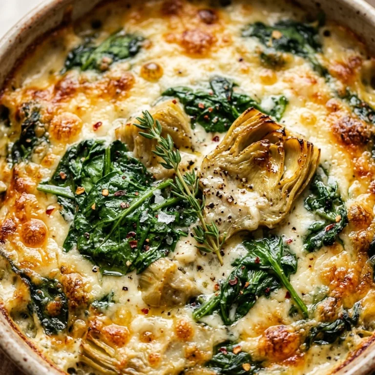 Spinach Artichoke Casserole Easy Vegetable Cheesy Healthy One Dish