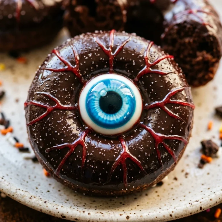 Spooky Eyeball Donuts Halloween Breakfast