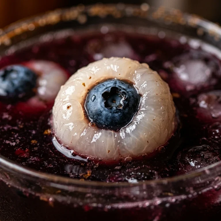 Spooky Eyeball Punch With Lychee And Blueberry Halloween