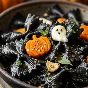 Spooky Halloween Black Bowtie Pasta