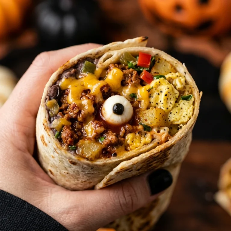 Spooky Halloween Breakfast Burrito