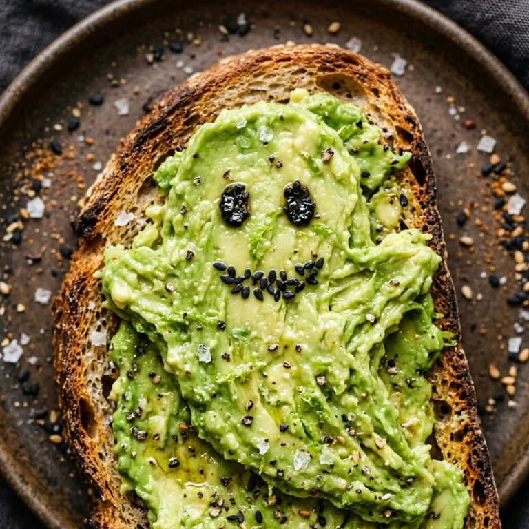 Spooky Halloween Toast Ghost Avocado