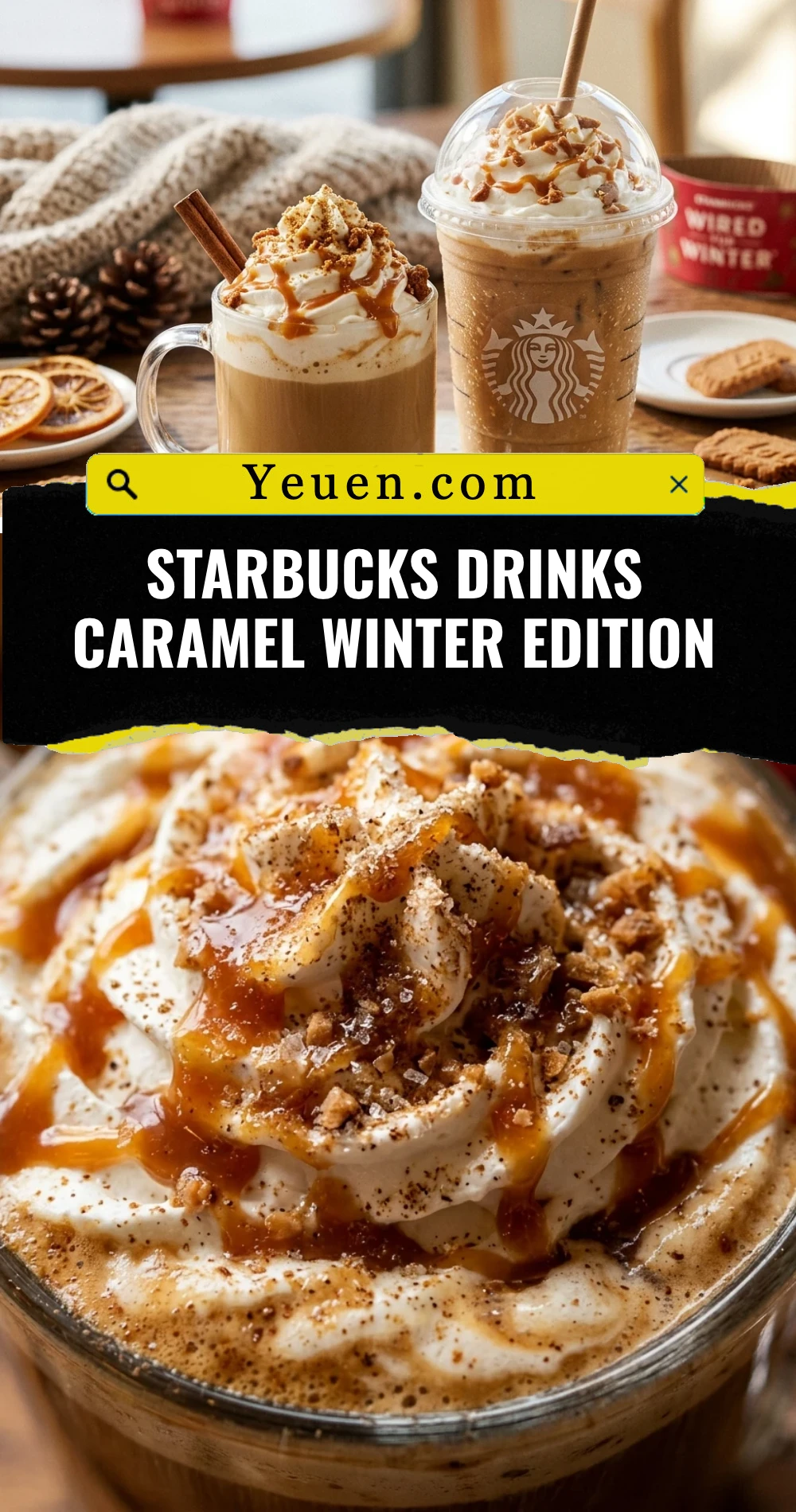Starbucks Drinks Caramel Winter Edition