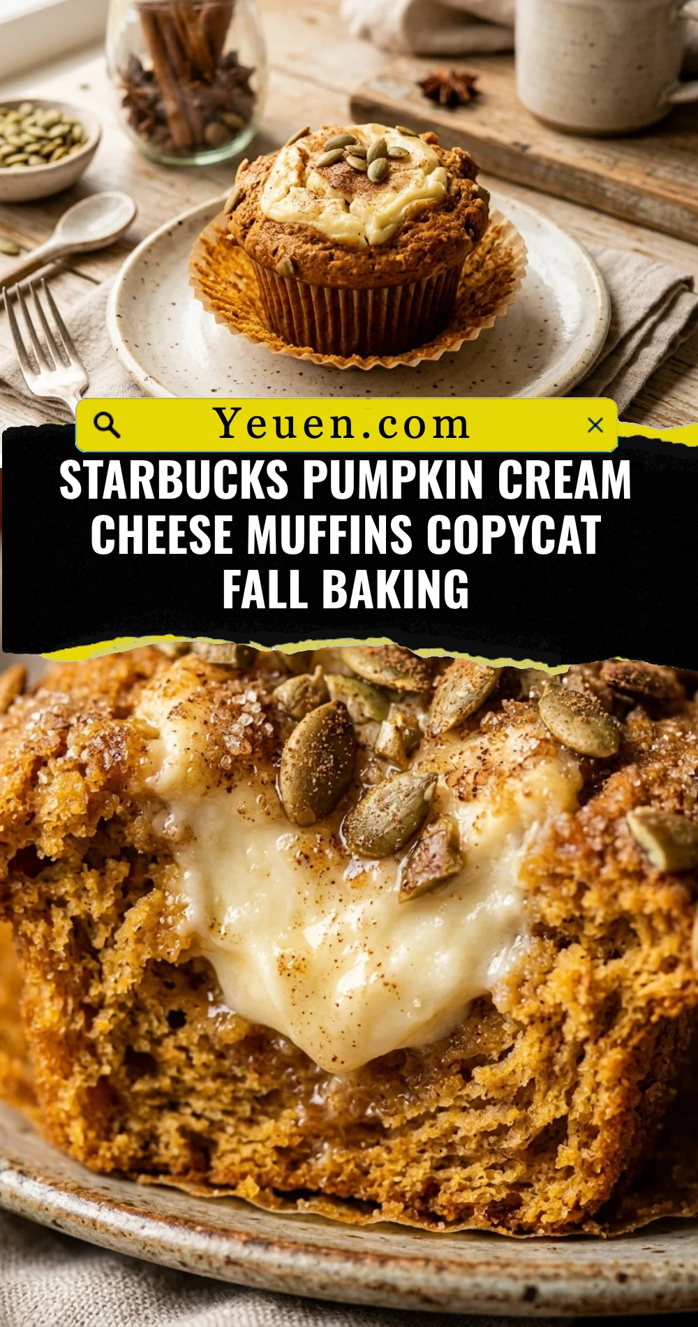 Starbucks Pumpkin Cream Cheese Muffins Copycat Fall Baking