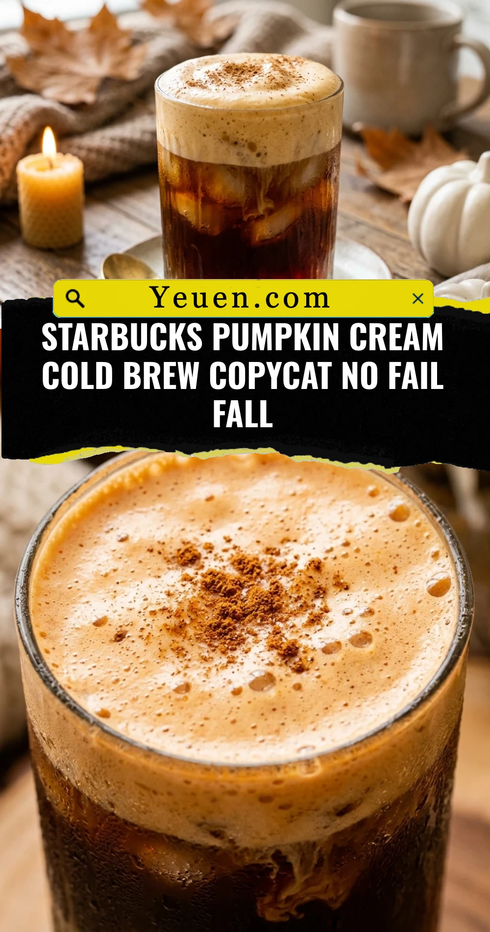 Starbucks Pumpkin Cream Cold Brew Copycat No Fail Fall