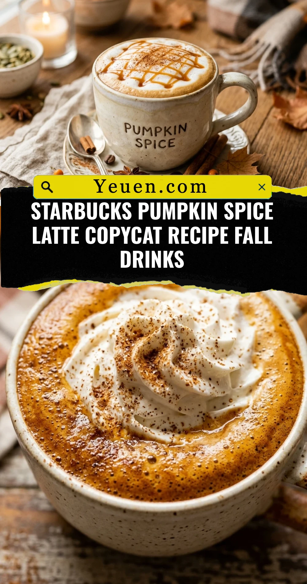 Starbucks Pumpkin Spice Latte Copycat Recipe Fall Drinks