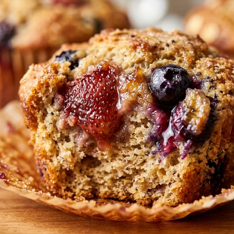 Strawberry Banana Berry Muffins