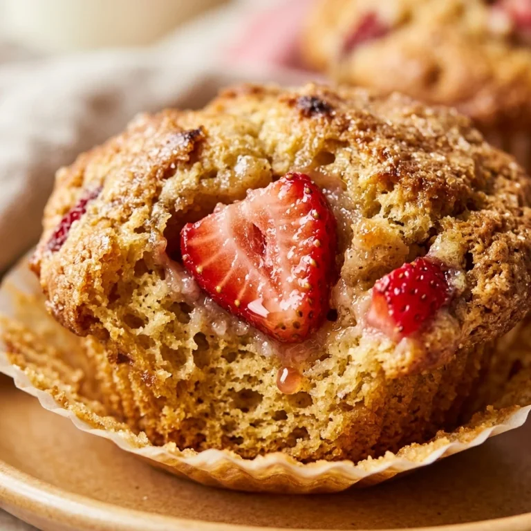 Strawberry Muffins With Fresh Berries Easy