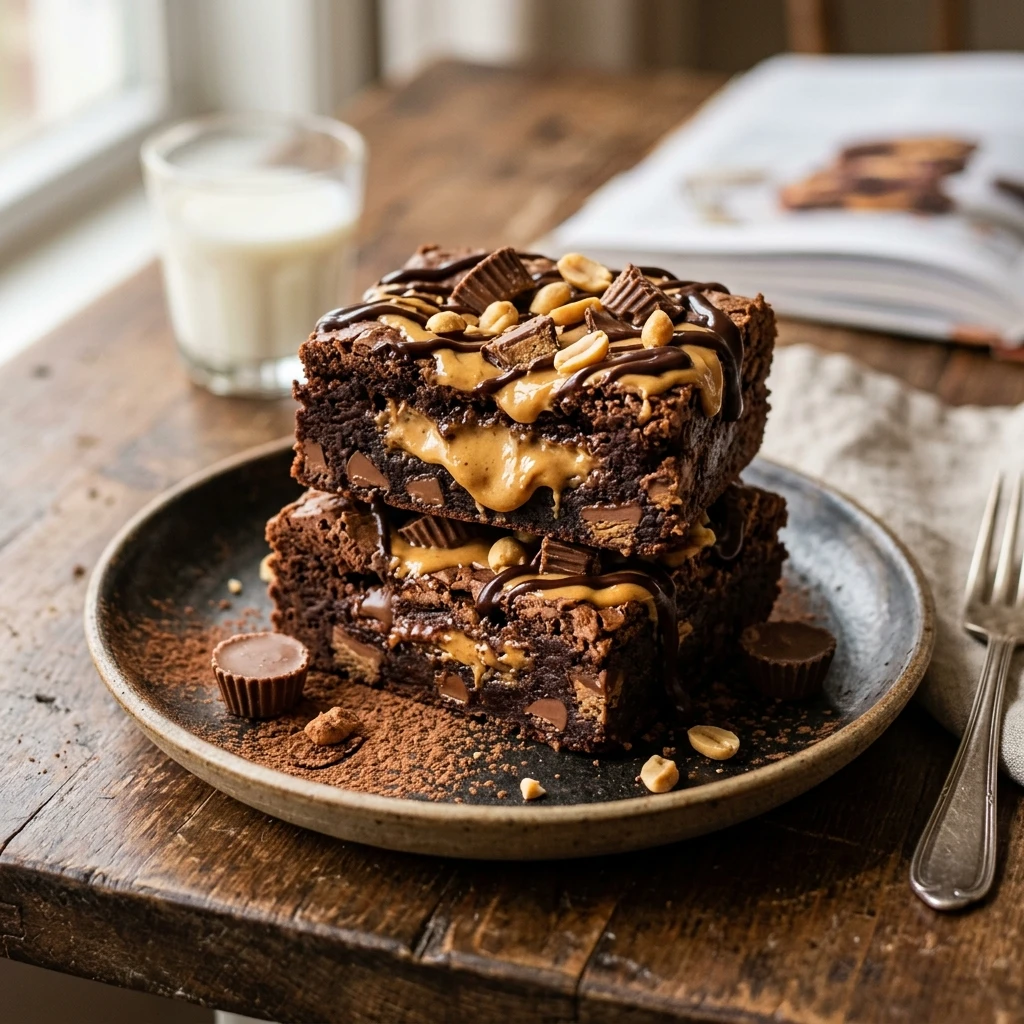 Stuffed Brownies Reese's Fudgy Chewy