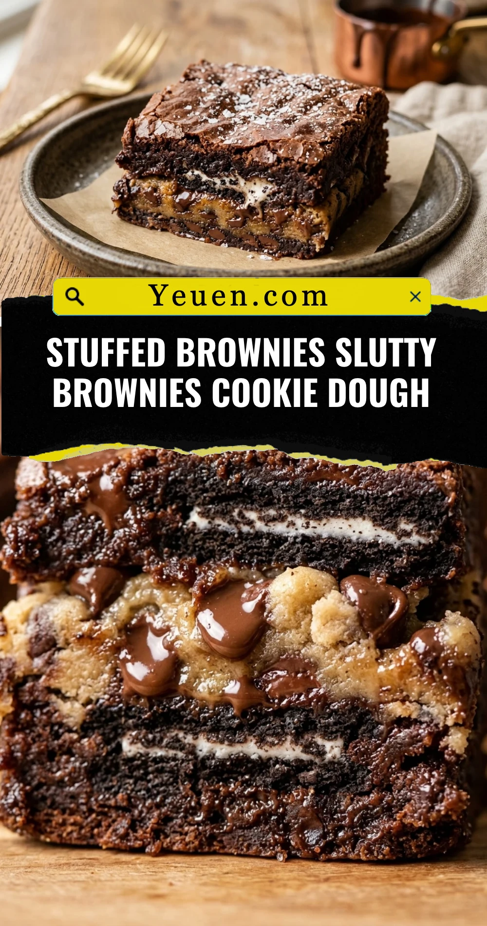 Stuffed Brownies Slutty Brownies Cookie Dough