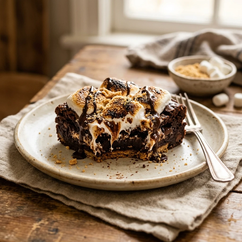 Stuffed Brownies S'mores Fudgy Chewy