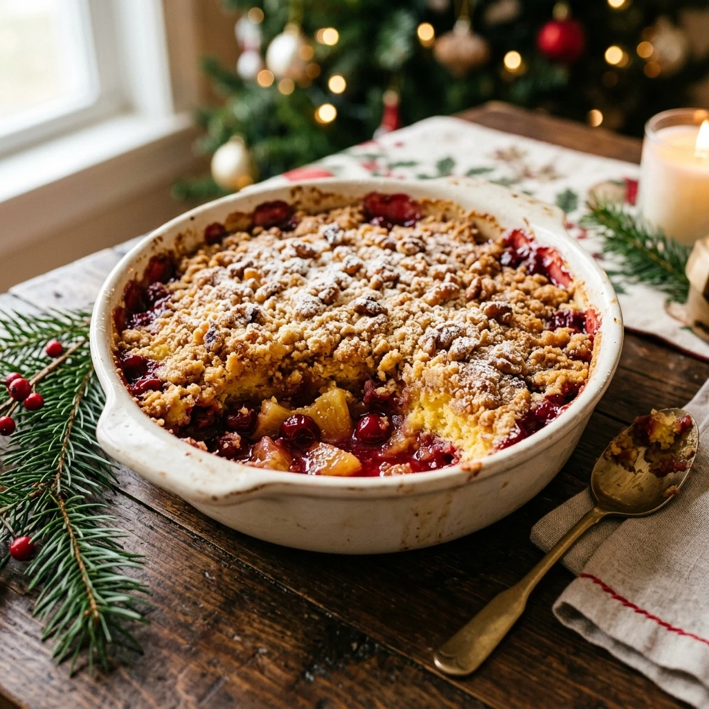 Super Easy Christmas Dump Cake One Pan