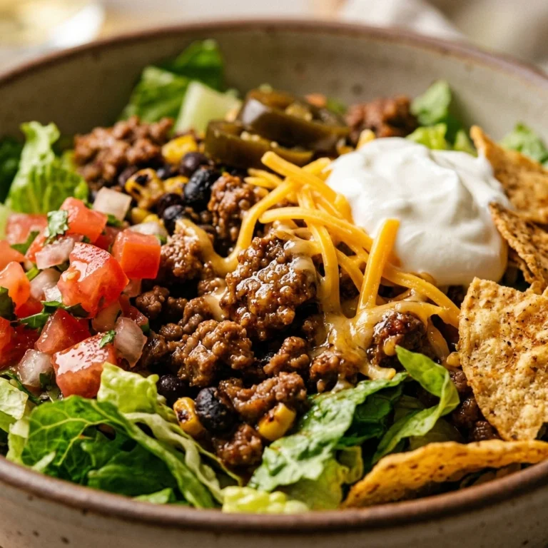 Taco Bell Copycat Loaded Taco Salad High Protein