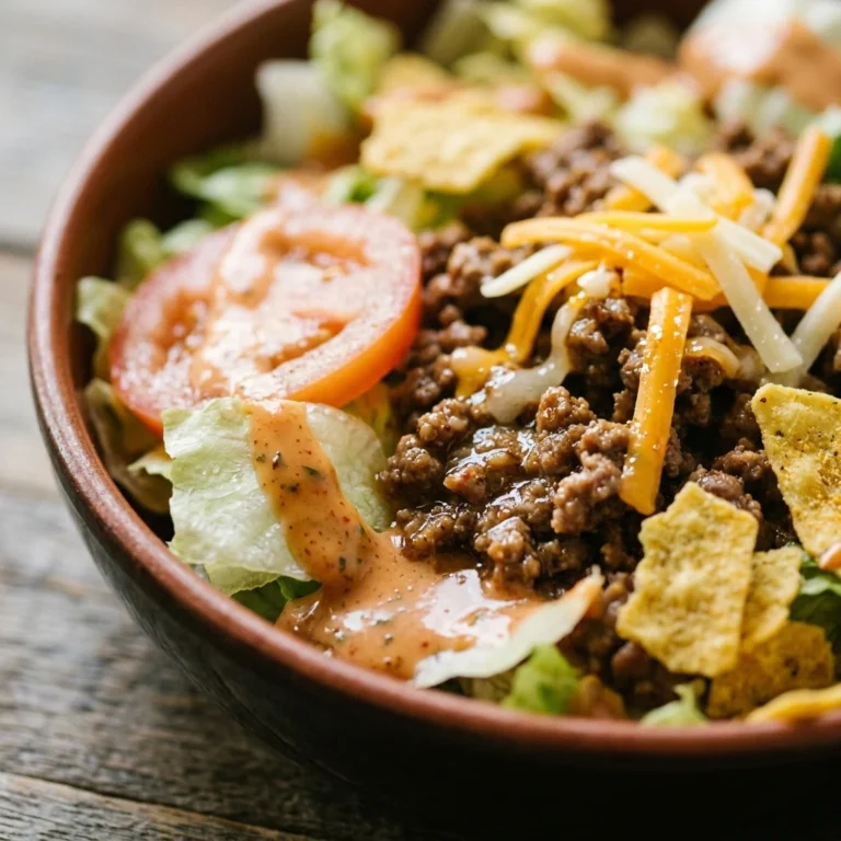 Taco Bell Copycat Taco Salad Loaded Dripping Dressing